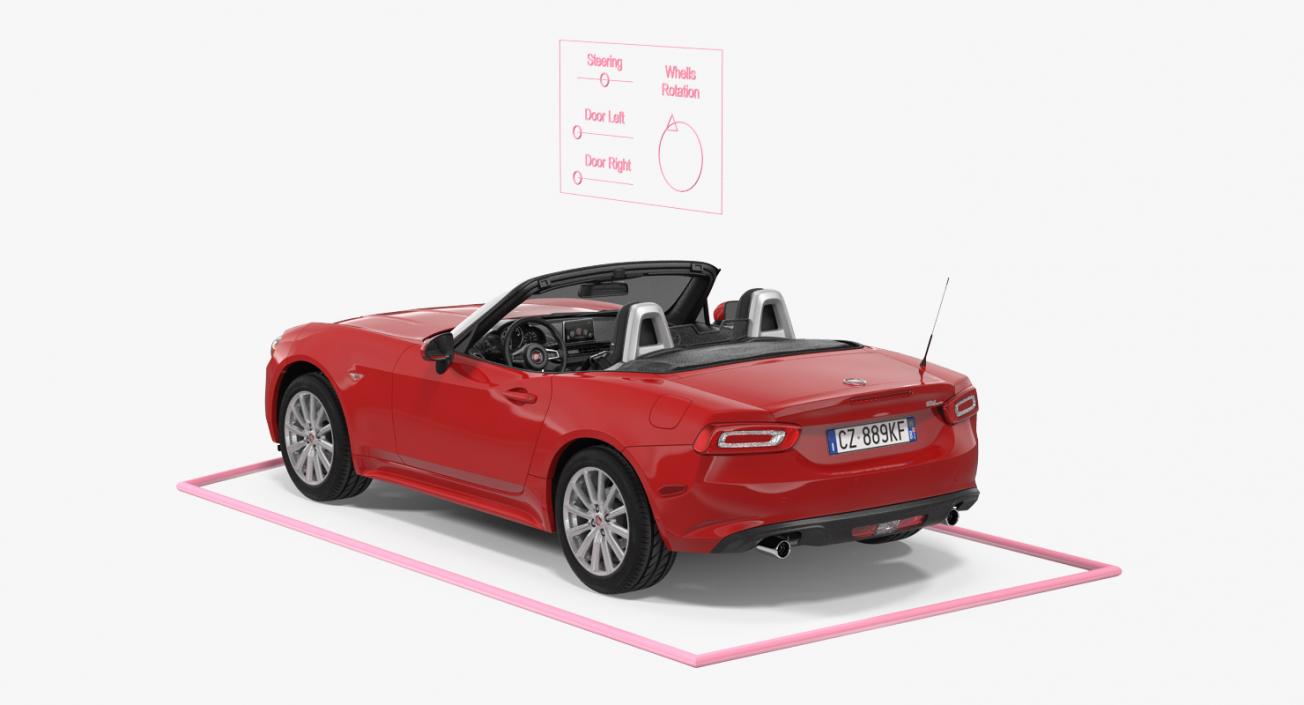 Fiat 124 Spider 2017 Rigged 3D