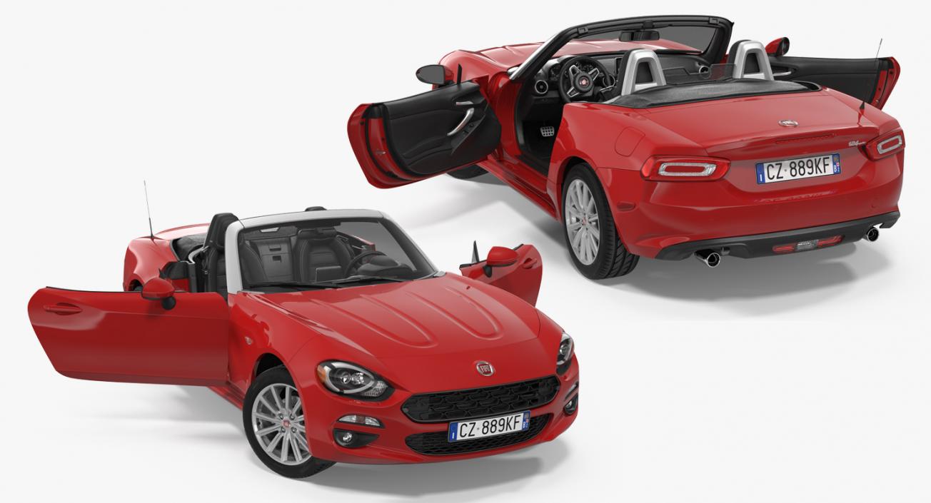 Fiat 124 Spider 2017 Rigged 3D