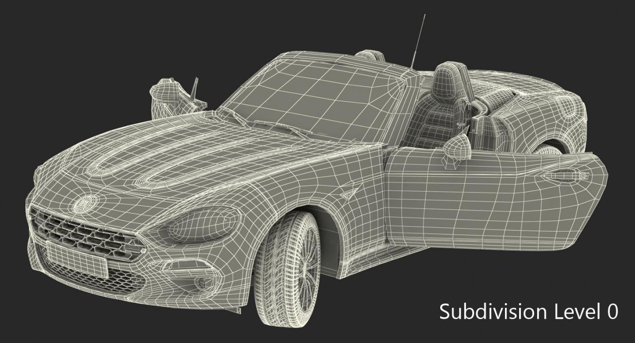 Fiat 124 Spider 2017 Rigged 3D