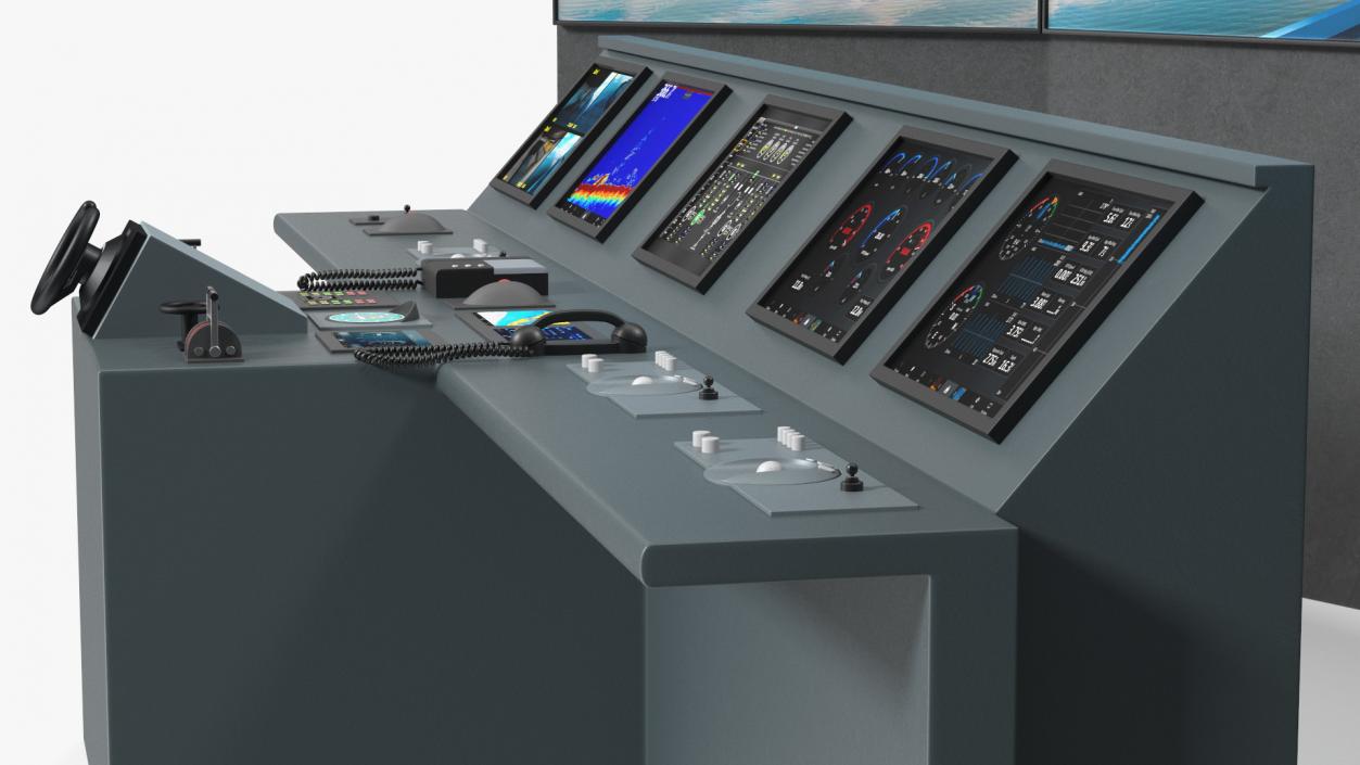 3D Ship Control System Simulator with Screen