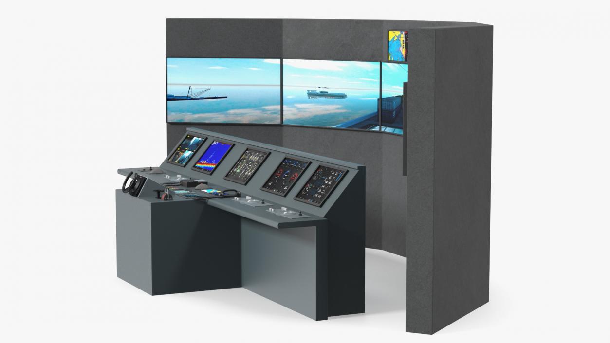 3D Ship Control System Simulator with Screen