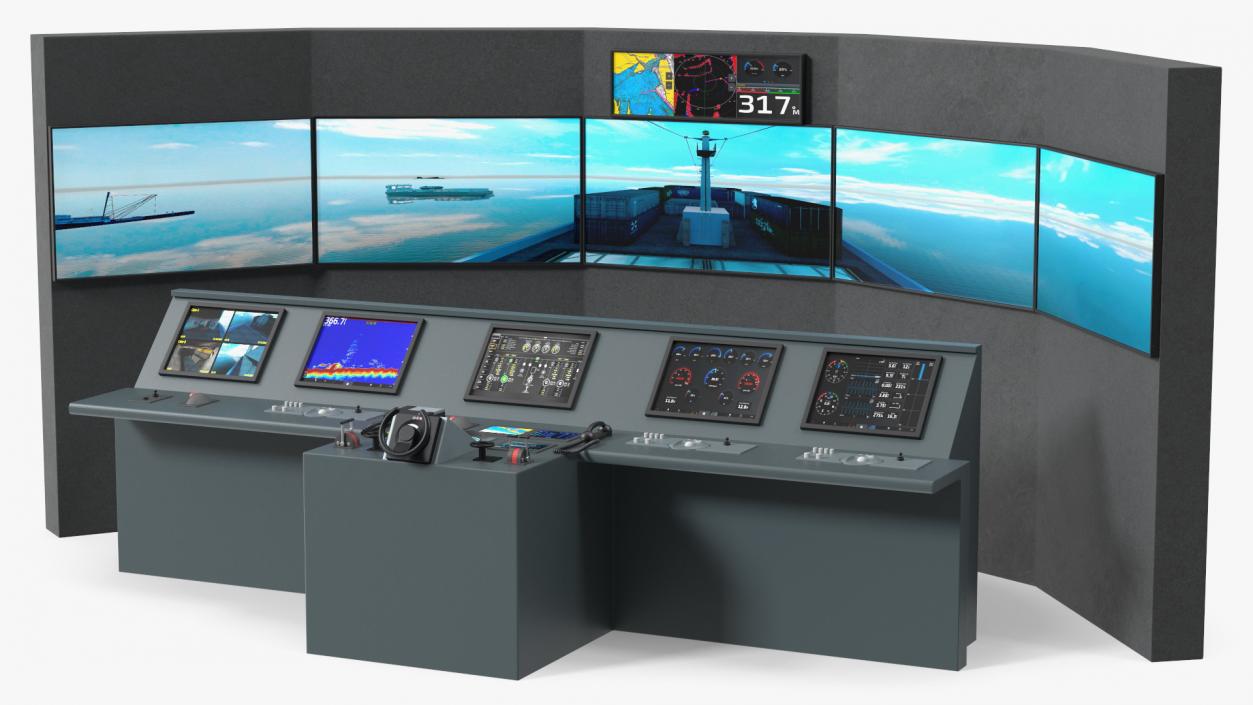 3D Ship Control System Simulator with Screen