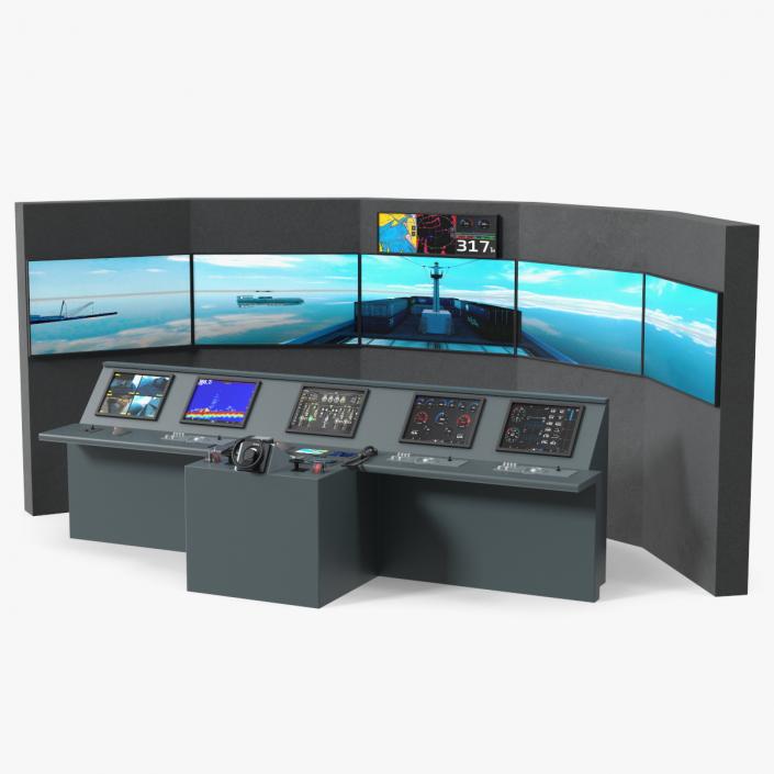 3D Ship Control System Simulator with Screen