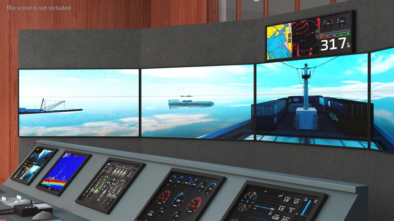 3D Ship Control System Simulator with Screen