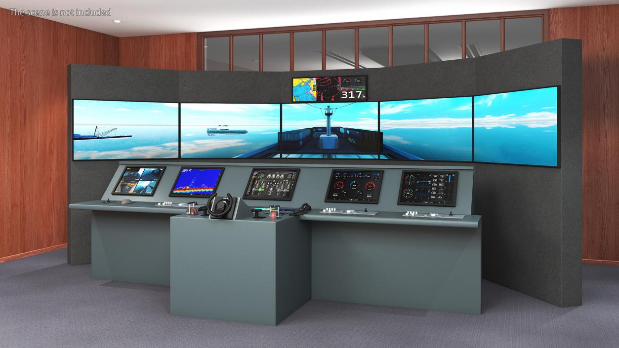 3D Ship Control System Simulator with Screen