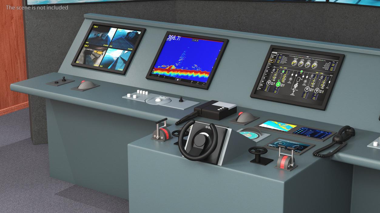 3D Ship Control System Simulator with Screen