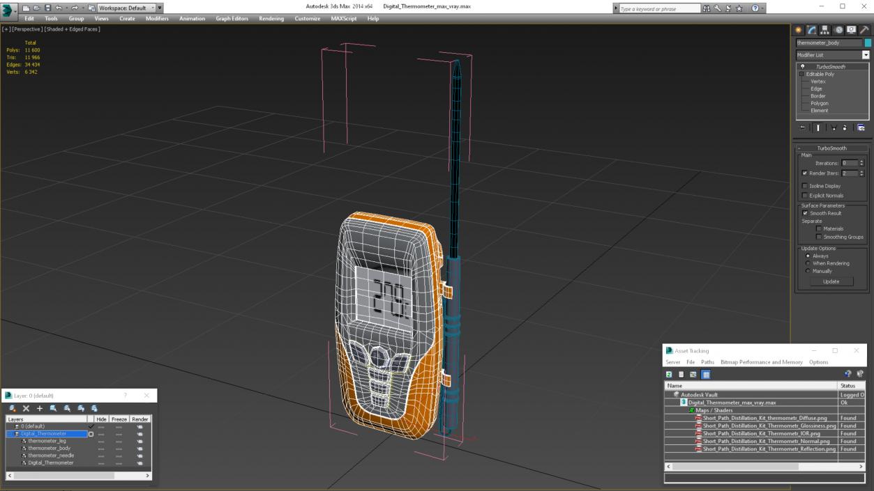 Digital Thermometer 3D model