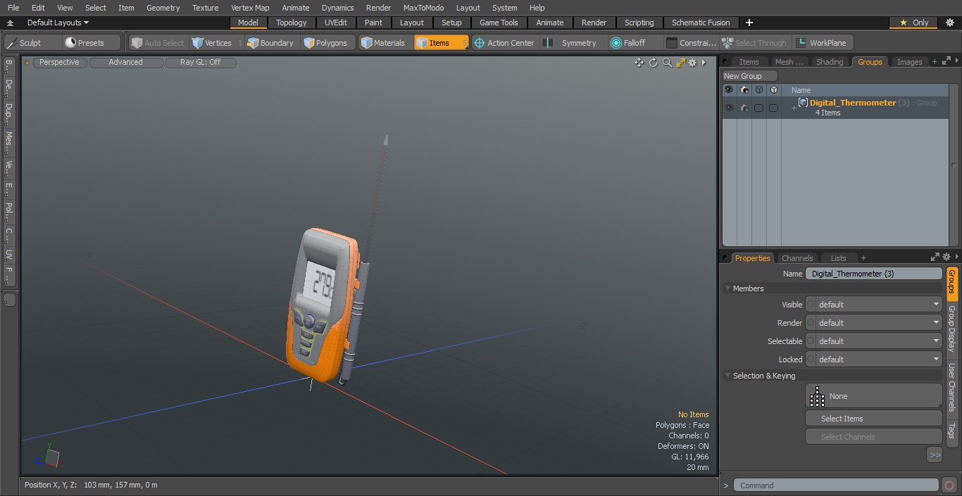 Digital Thermometer 3D model