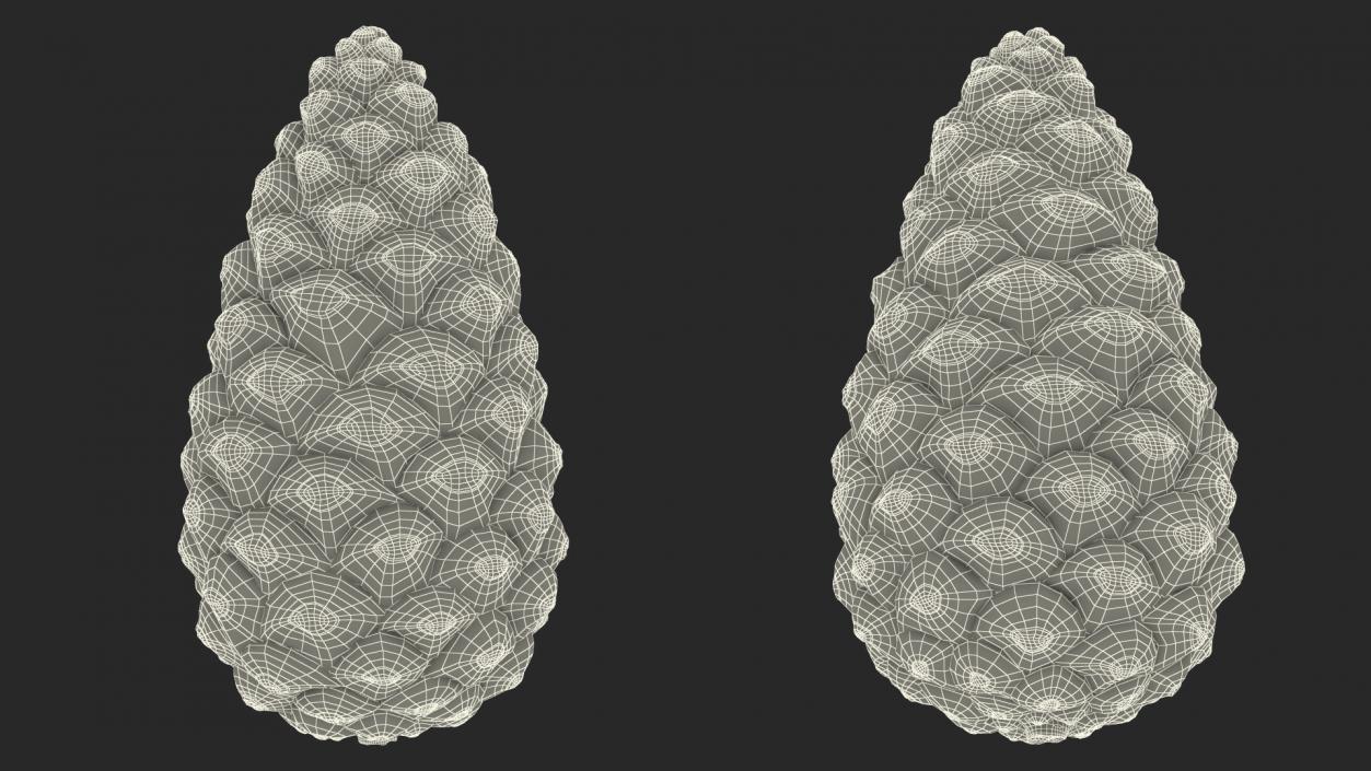 3D model Green Pine Cone