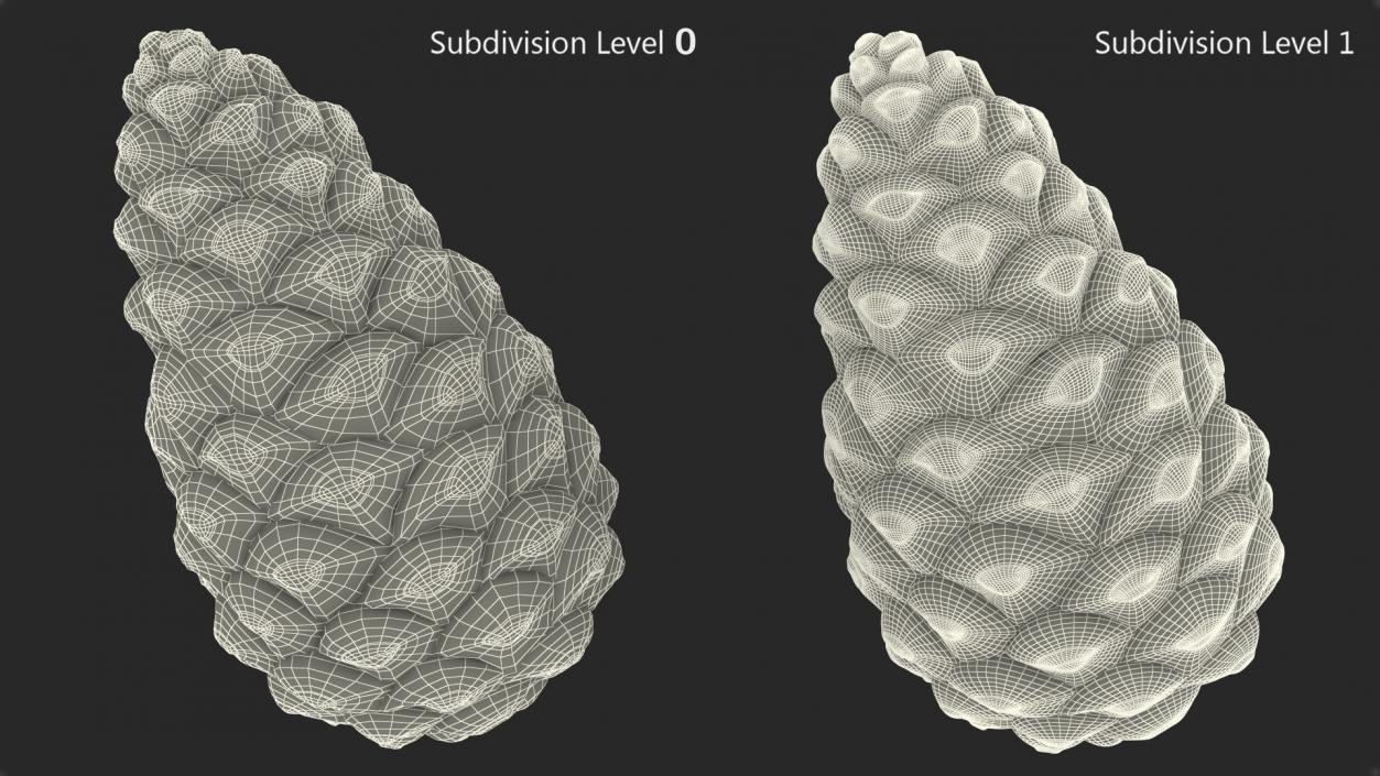 3D model Green Pine Cone