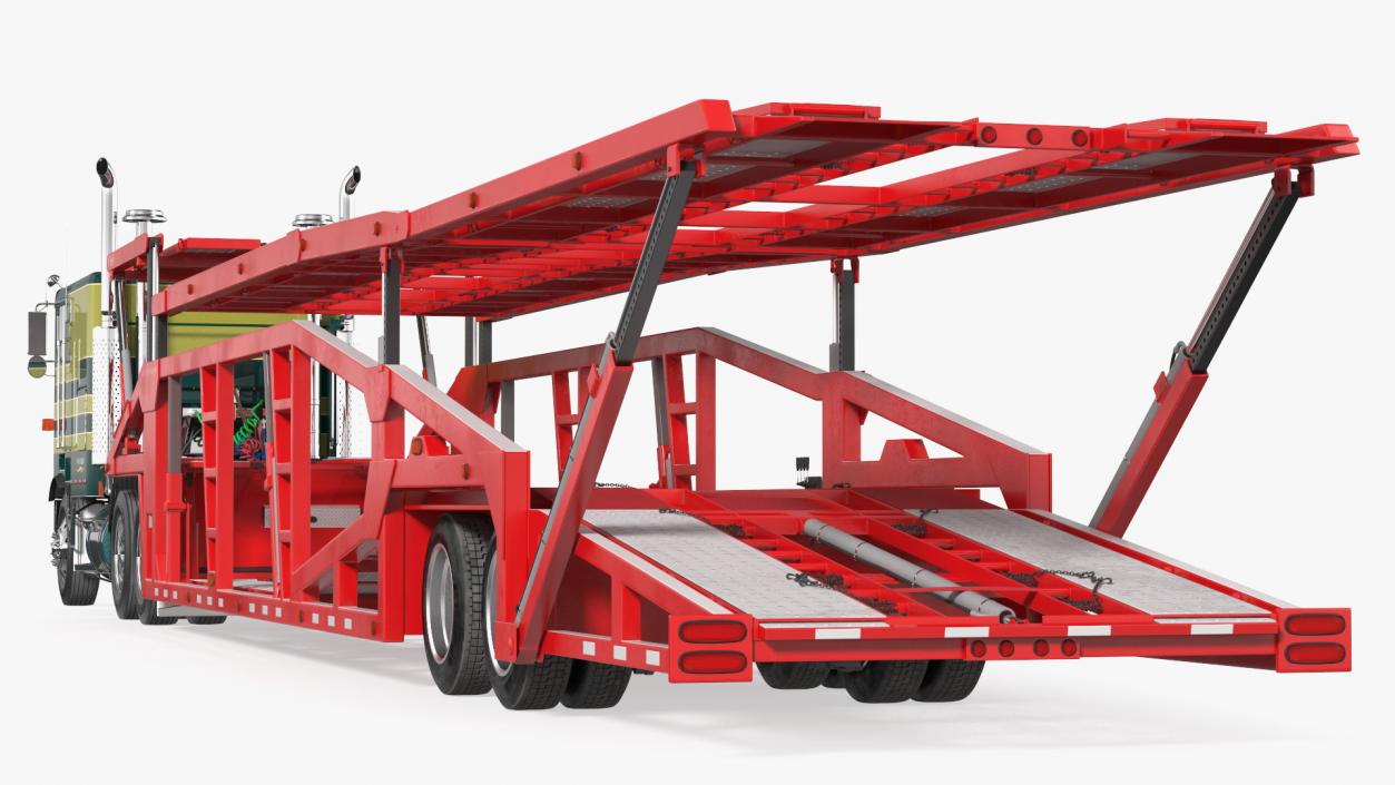 Marmon Truck with Sun Valley Car Carrier Rigged 3D