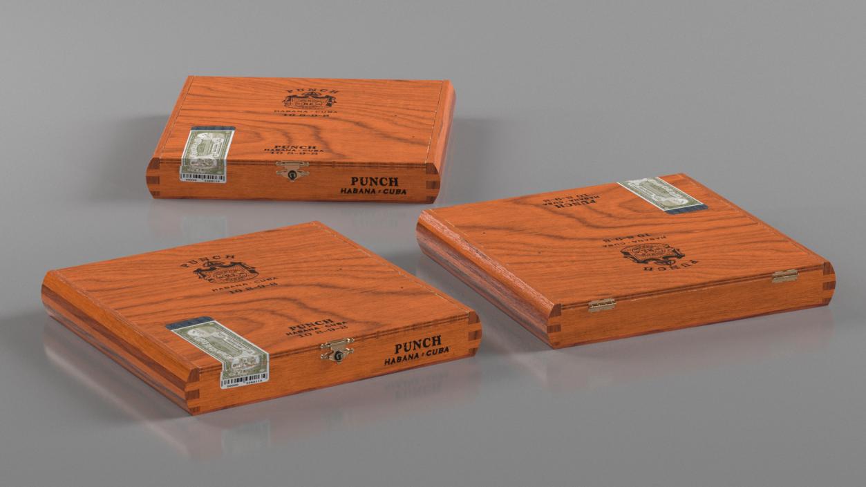 Box of Cuban Cigars Punch Double 2 3D model