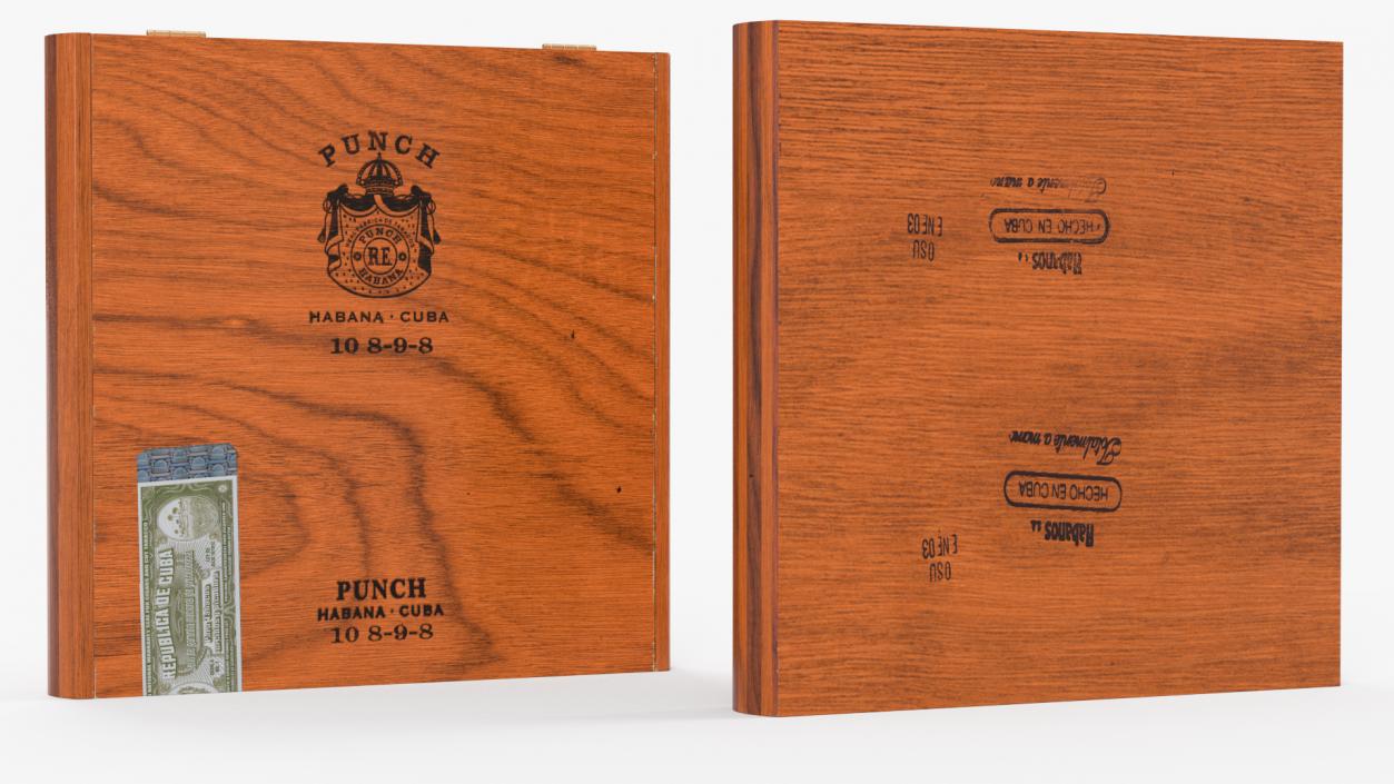 Box of Cuban Cigars Punch Double 2 3D model