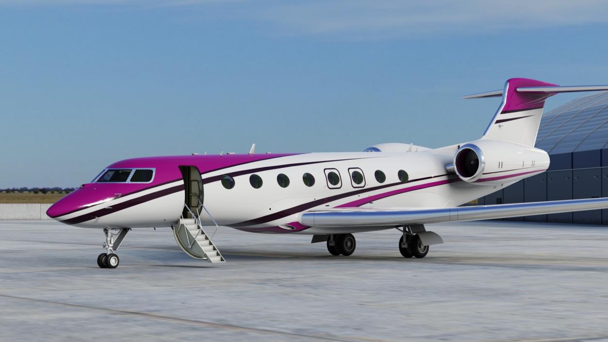 3D Large Business Jet model