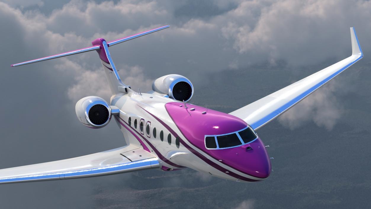 3D Large Business Jet model