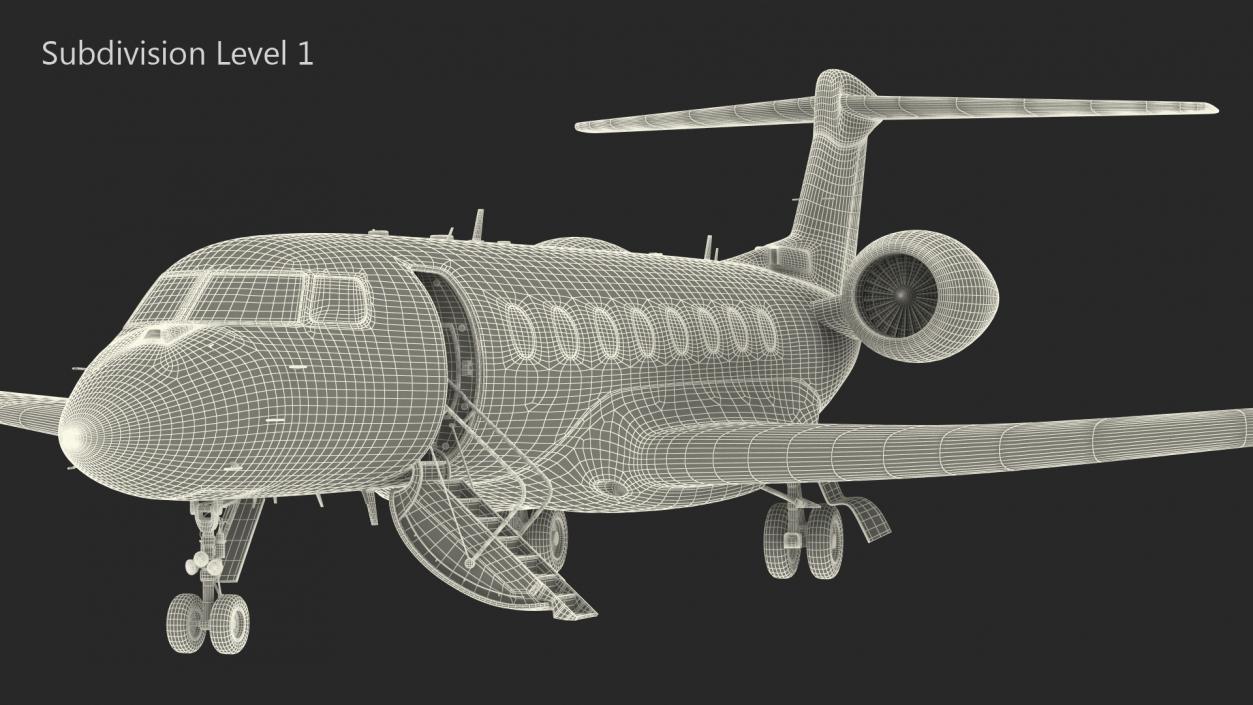 3D Large Business Jet model