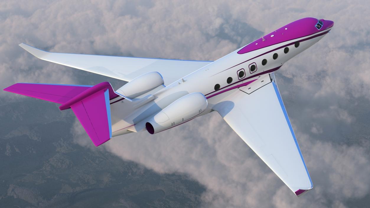 3D Large Business Jet model