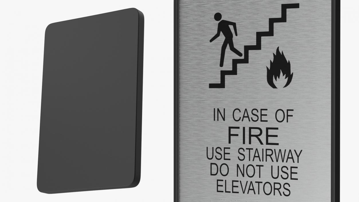 3D model In Case of Fire Sign