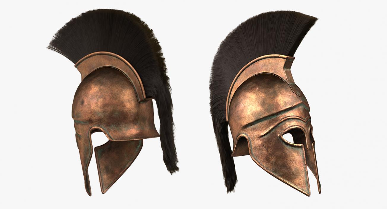 3D Gladiator Helmets Collection model