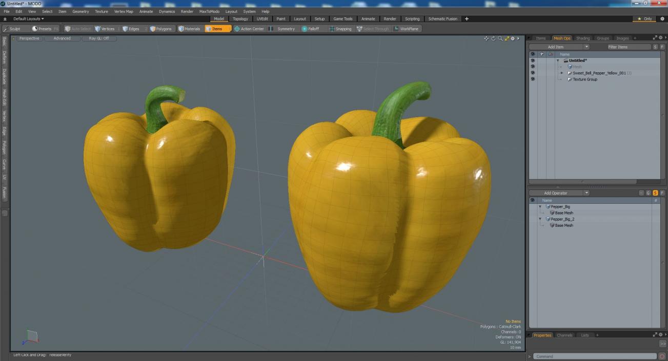 Sweet Bell Pepper Yellow 3D model