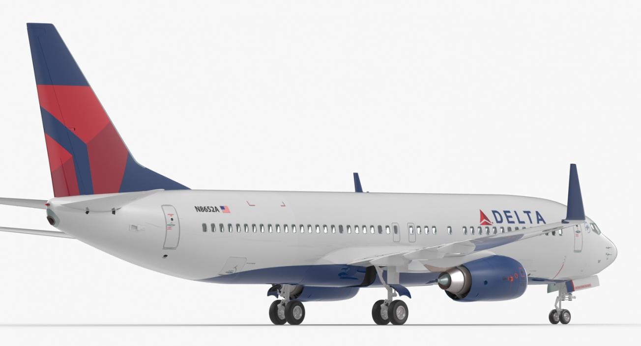 3D model Boeing 737-800 Delta Air Lines