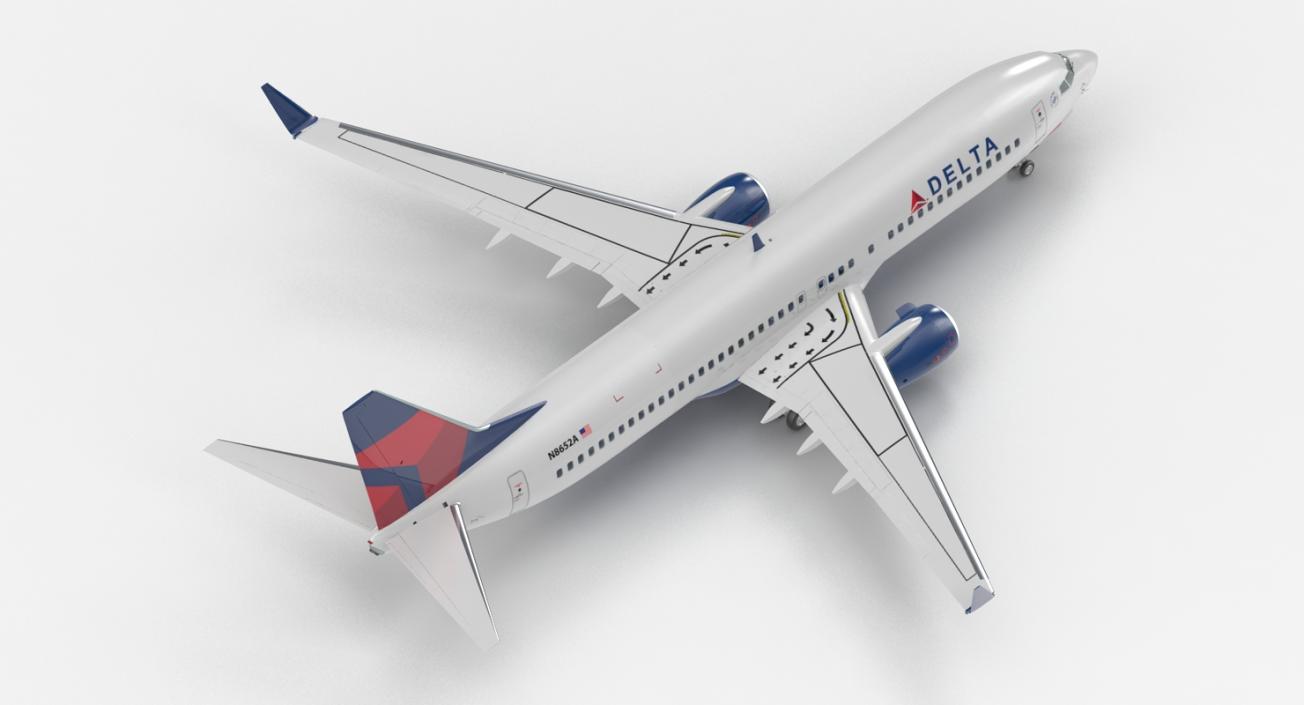 3D model Boeing 737-800 Delta Air Lines