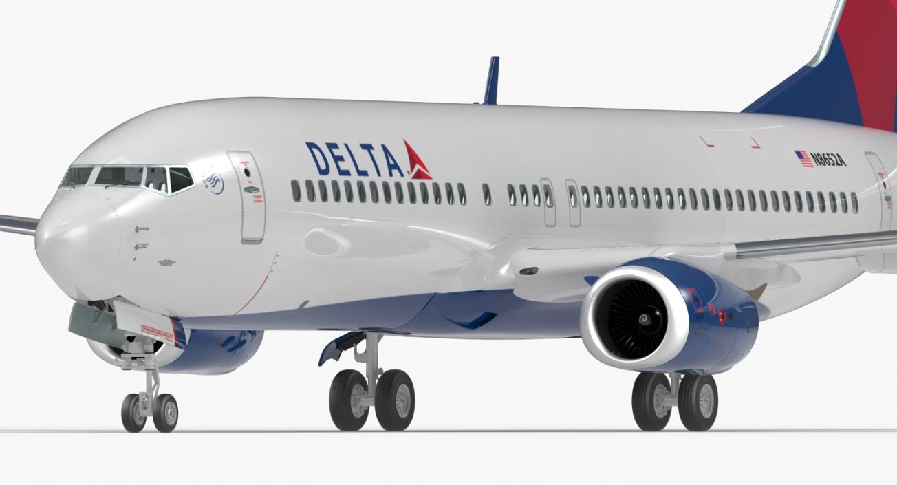 3D model Boeing 737-800 Delta Air Lines