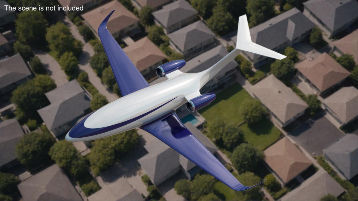 Concept Business Jet Blue 2 3D