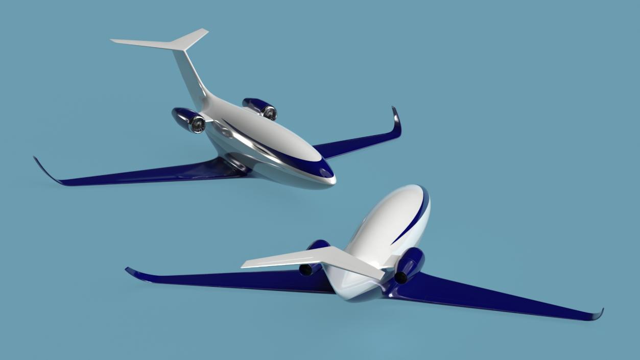 Concept Business Jet Blue 2 3D