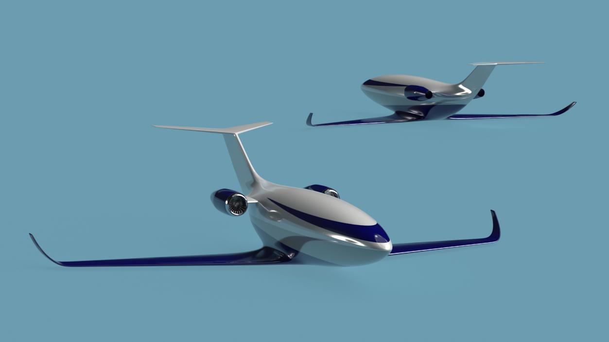 Concept Business Jet Blue 2 3D