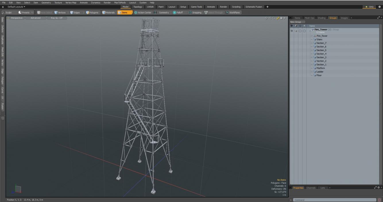 3D model Fire Tower