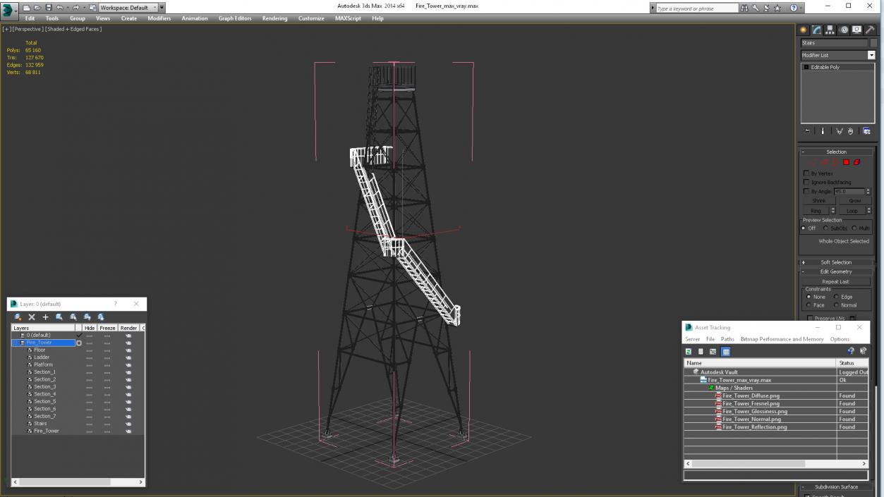 3D model Fire Tower