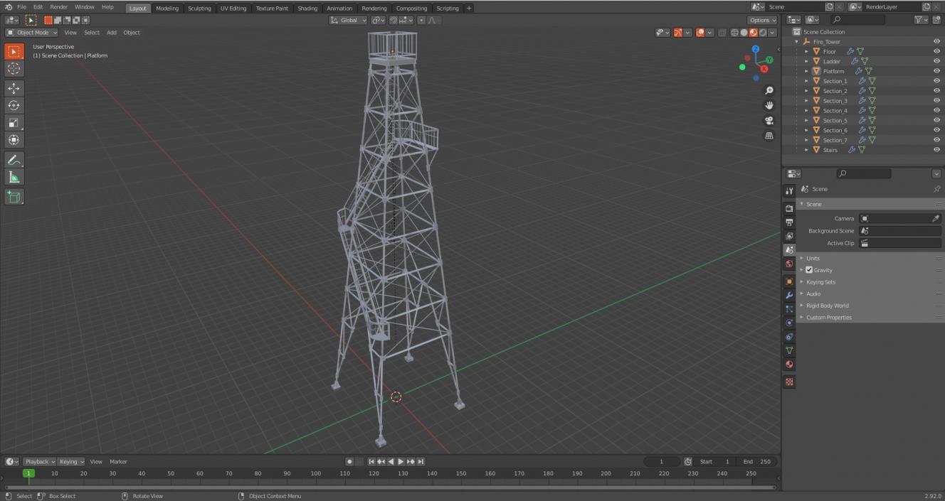 3D model Fire Tower