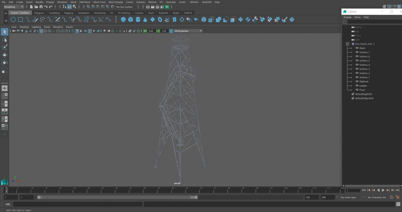 3D model Fire Tower