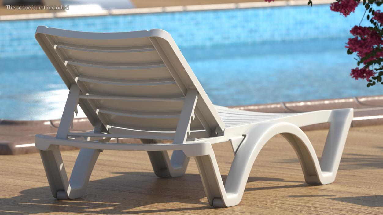 3D Aqua Pool Chaise Lounge model