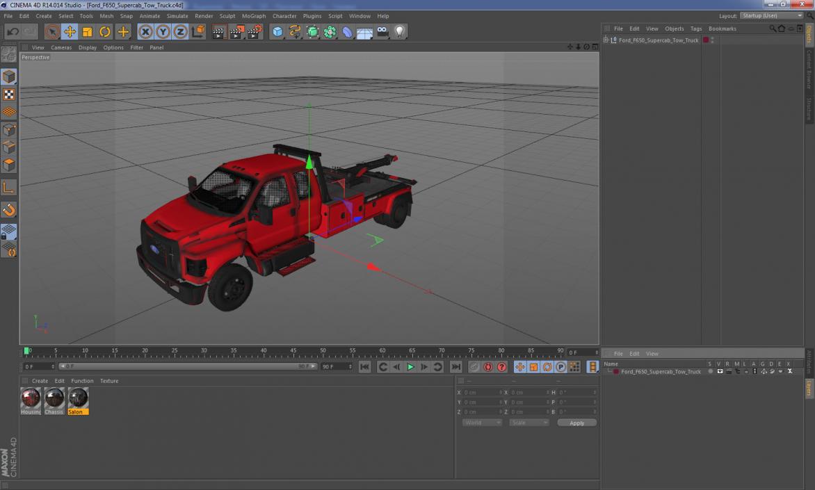 3D Ford F650 Supercab Tow Truck 2019 model