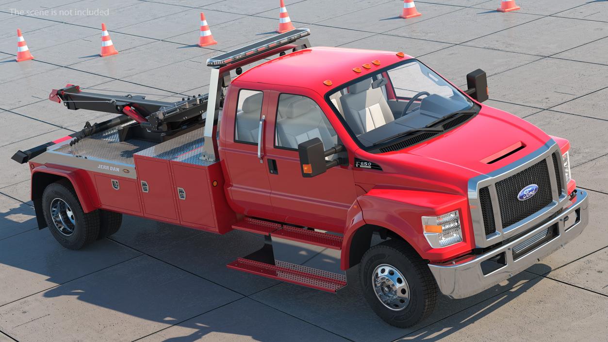 3D Ford F650 Supercab Tow Truck 2019 model