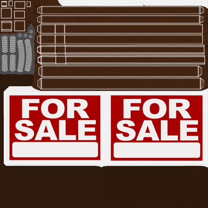 3D For Sale Sign model