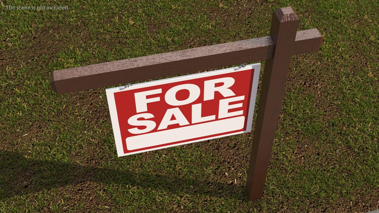 3D For Sale Sign model