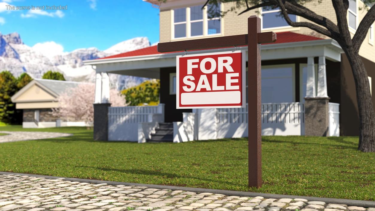 3D For Sale Sign model