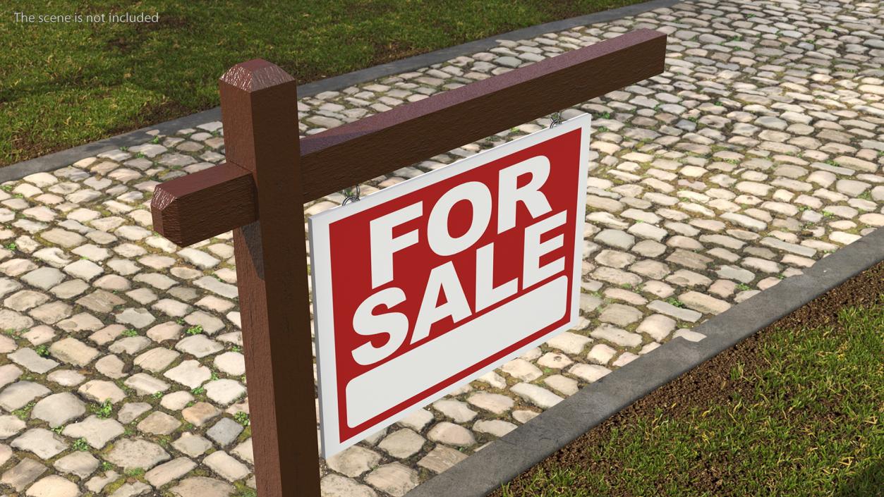 3D For Sale Sign model