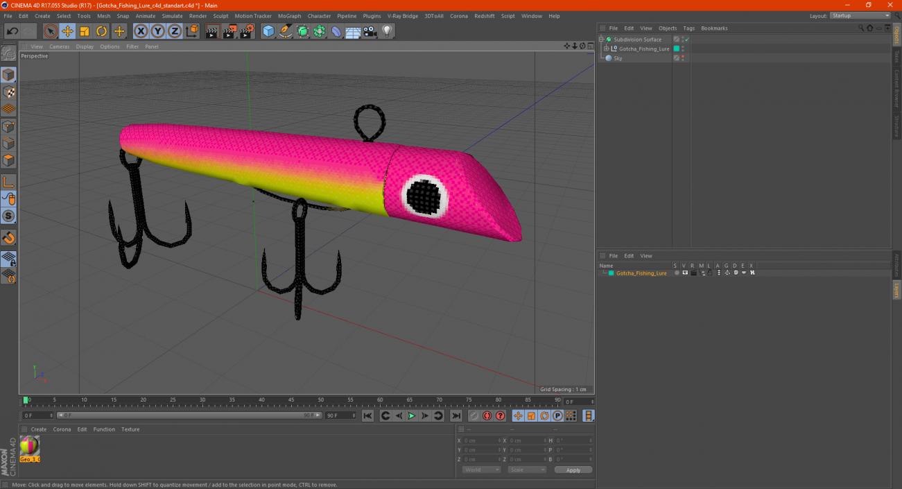 Gotcha Fishing Lure 3D model