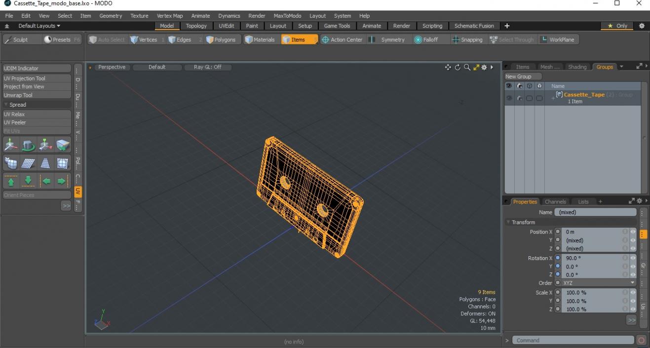 3D Cassette Tape model