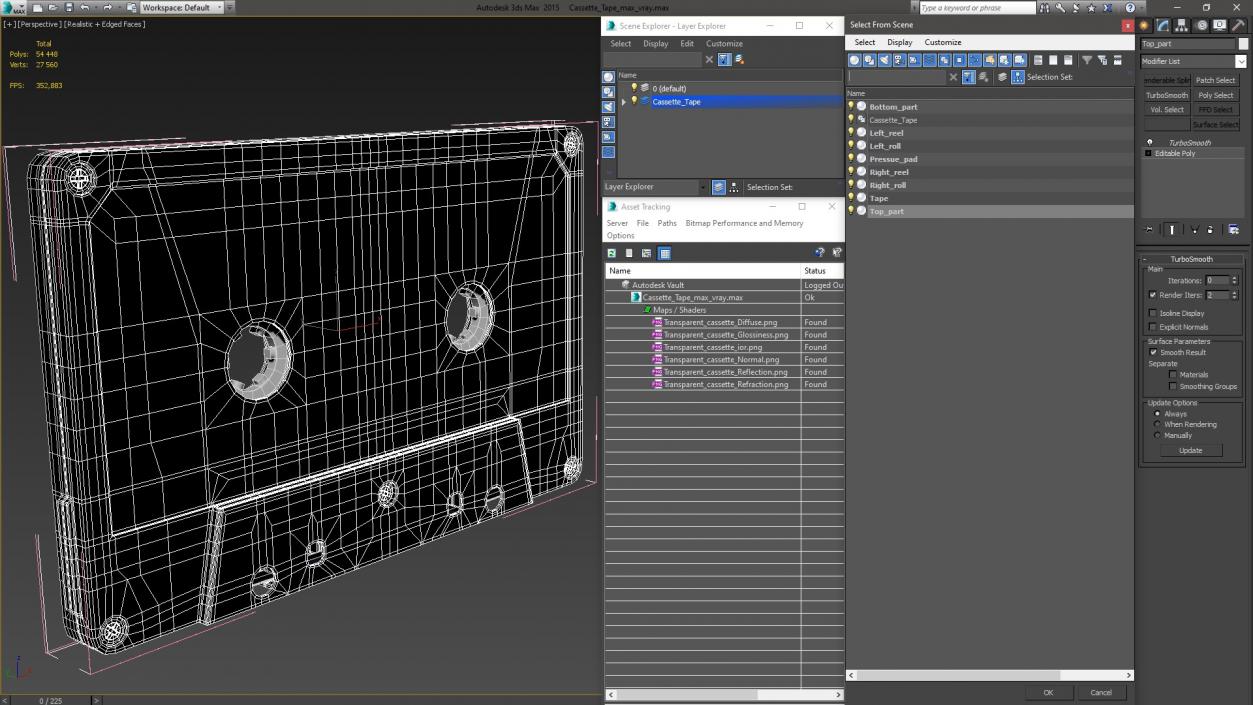 3D Cassette Tape model