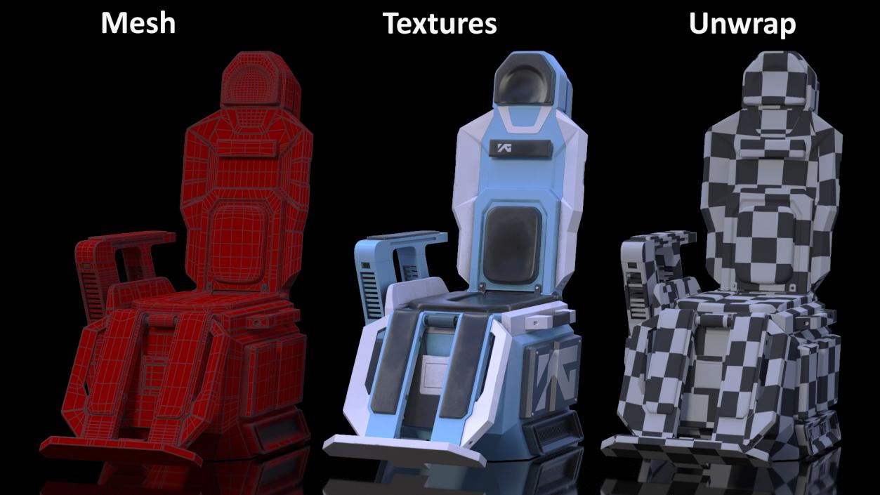 Sci-fi Pilot Seat 3D