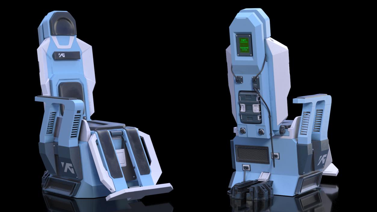 Sci-fi Pilot Seat 3D