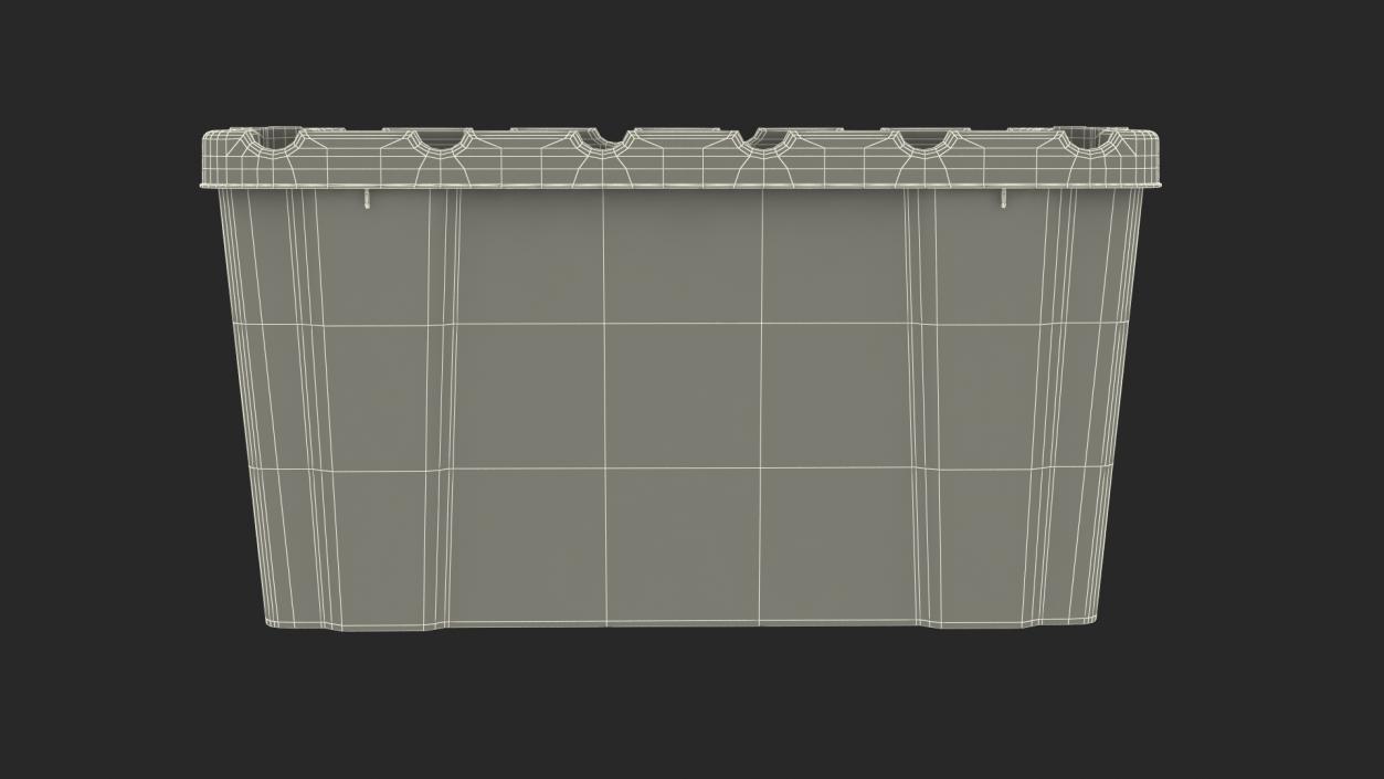 Green Recycling Bin 3D model