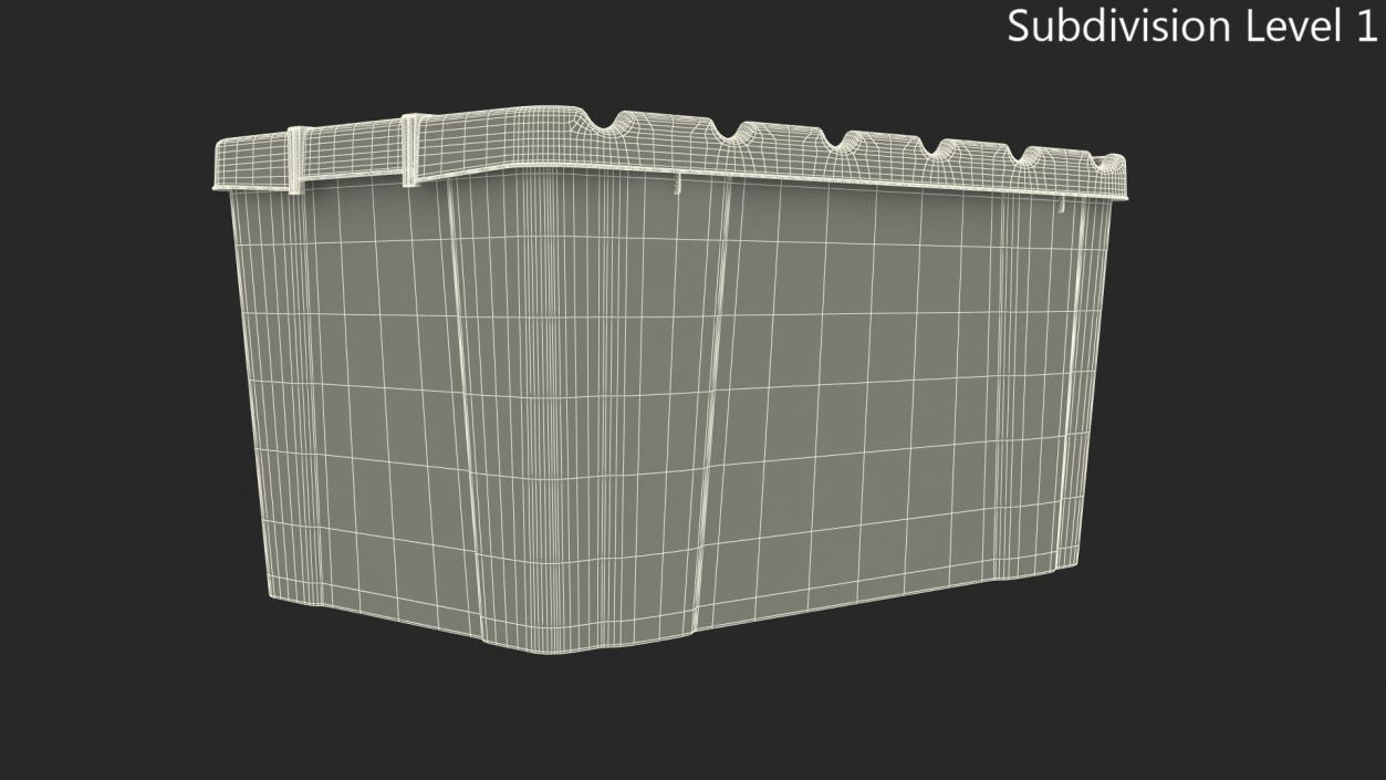 Green Recycling Bin 3D model