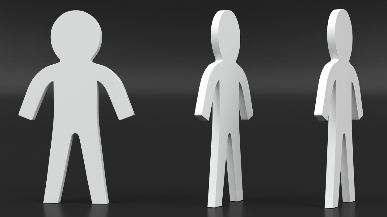 3D Plastic Stickman Rigged White for Cinema 4D model