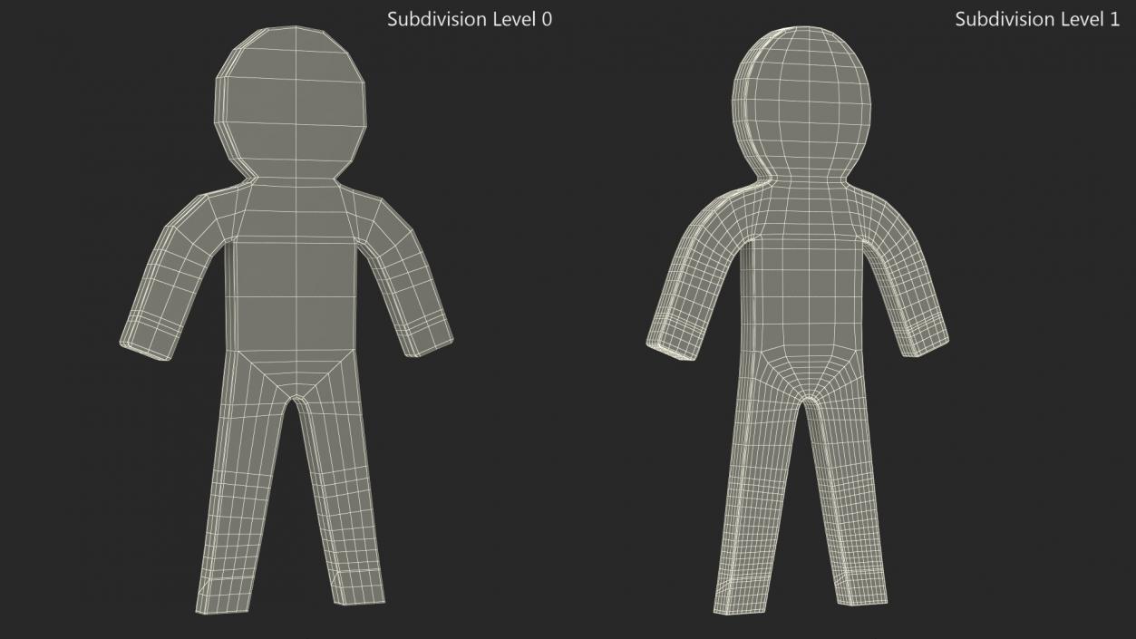 3D Plastic Stickman Rigged White for Cinema 4D model